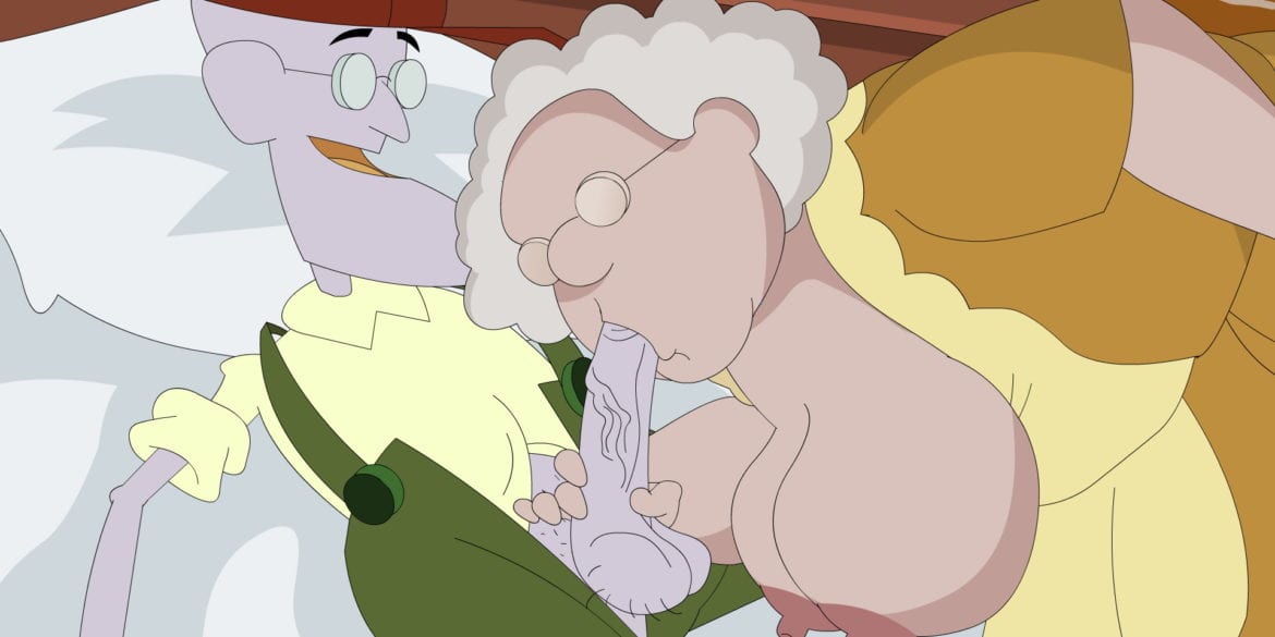 Muriel and Eustace Bagge in a BJ Video