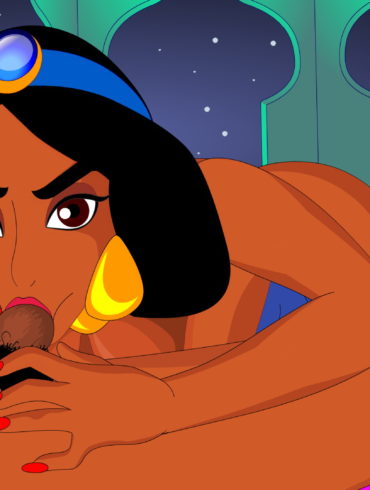 Arabian Sexy Princess Jasmine Blows Aladdin